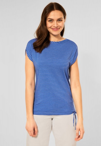 CECIL - T-Shirt mit Streifenmuster in Regatta Blue