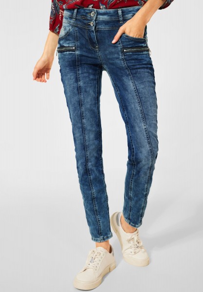 CECIL - Loose Fit Denim in Mid Blue Used Wash