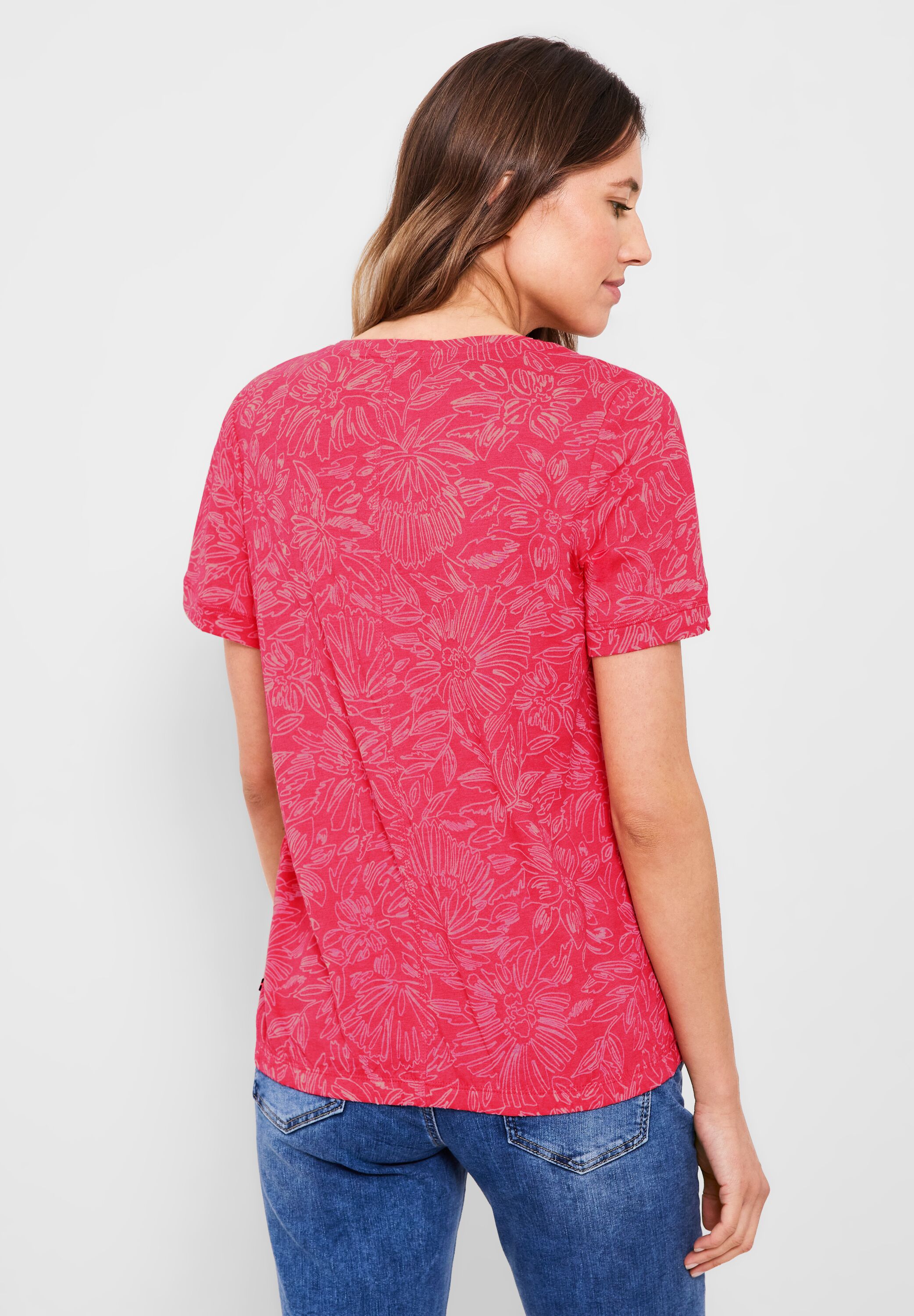 - T-Shirt in Strawberry CONCEPT B319600-24472 Mode im Red SALE reduziert CECIL