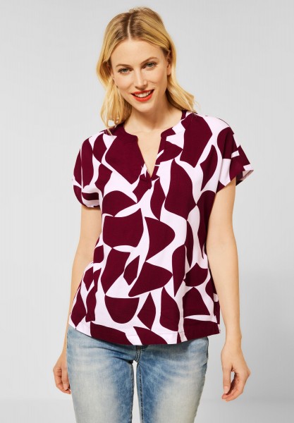 Street One - Shirtbluse mit Print in Copper Red