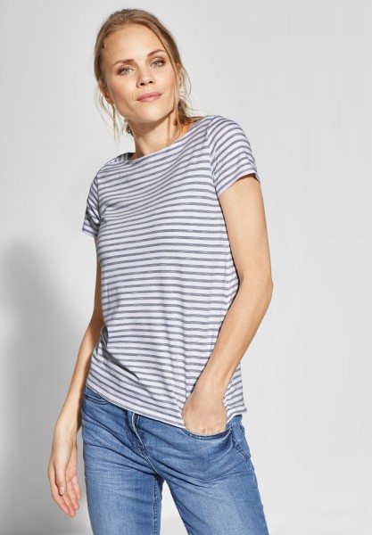 CECIL - Streifen-Shirt Abbi in Graphite Light Grey