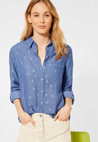 CECIL - Maritime Chambray-Hemdbluse in Blouse Blue