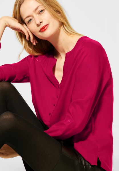 Street One - Bluse im Basic Style in Raspberry Pink