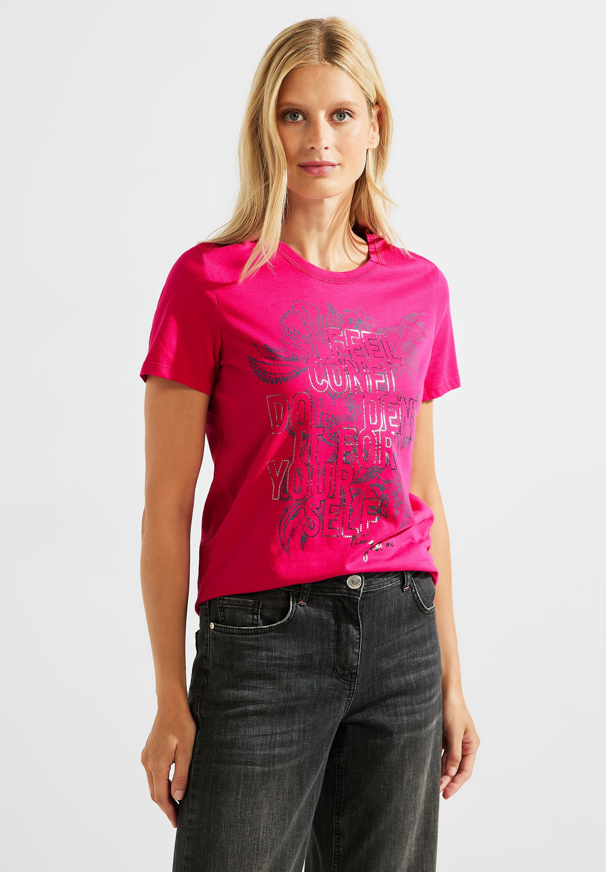 CECIL Mode T-Shirt CONCEPT - Pink in reduziert im SALE B320339-35095 Cool