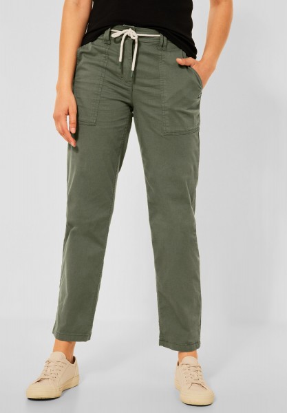 CECIL - Casual Fit Hose in Desert Olive Green