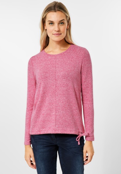 CECIL - Shirt in Melange Optik in Dynamic Pink Melange