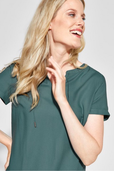 CECIL - Material-Mix Bluse in Sage Green