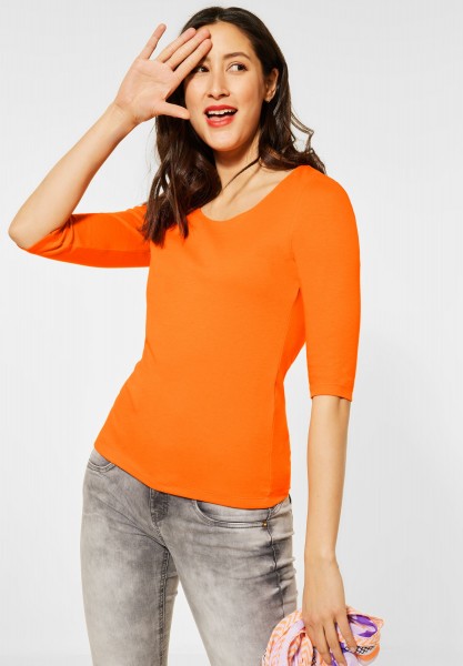 Street One - Basic Shirt Pania in Shiny Tangerine