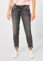 CECIL - Loose Fit Jeans in Black Used Wash