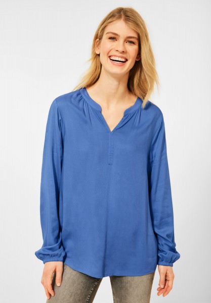 CECIL - Bluse in Unifarbe in Forever Blue