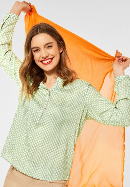Street One - Bluse mit Muster in Faded Green