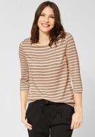 Street One - Shirt Helen mit Streifen in Easy Camel