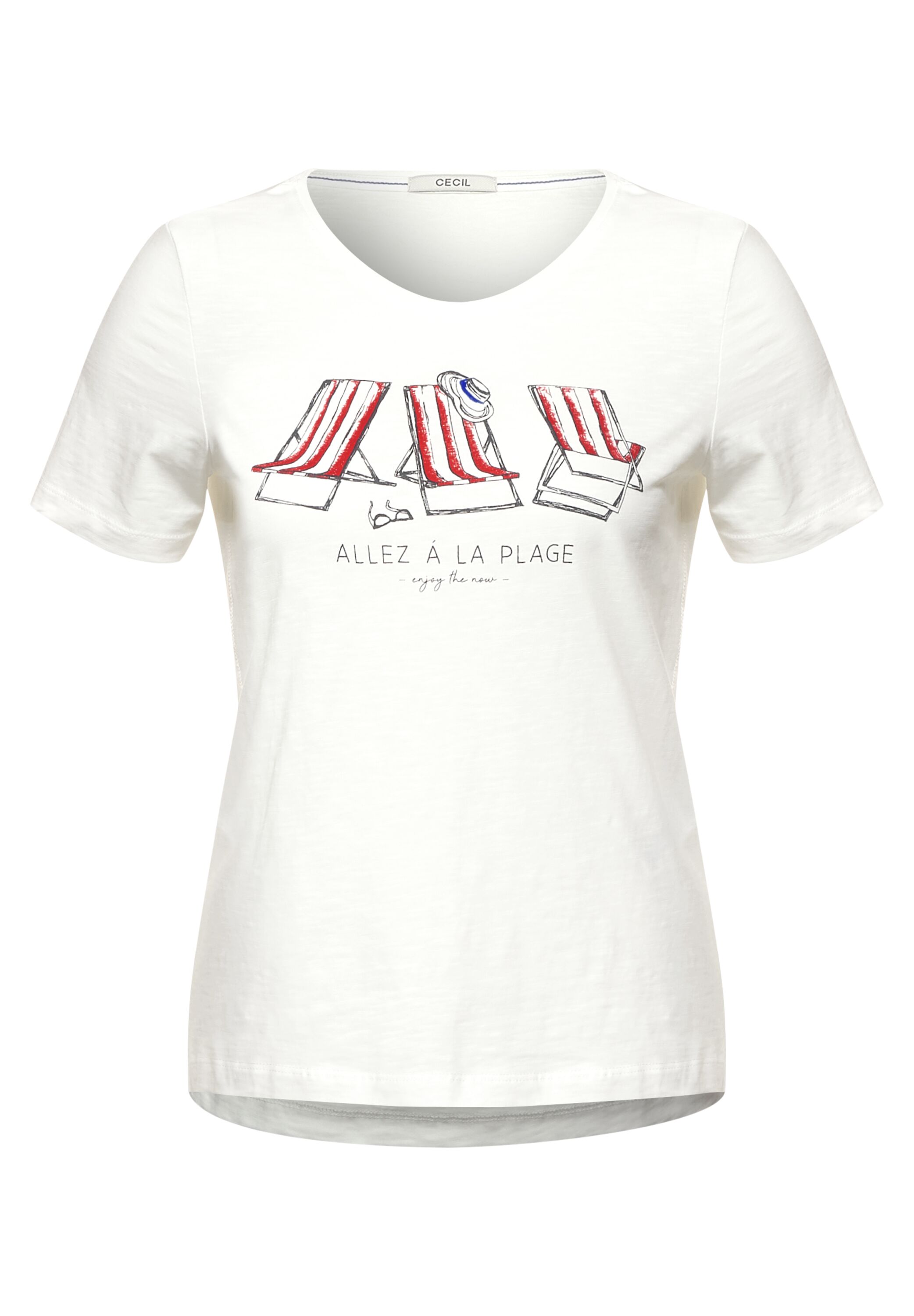 CECIL T-Shirt Mode White im Vanilla B317608-33474 - CONCEPT SALE reduziert in
