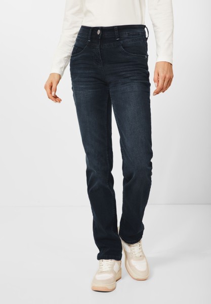 CECIL - Slim Fit Jeans in Blue Black Washed