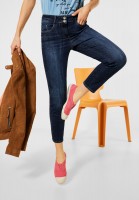 CECIL - Slim Fit Denim in Blau in Mid Blue Wash