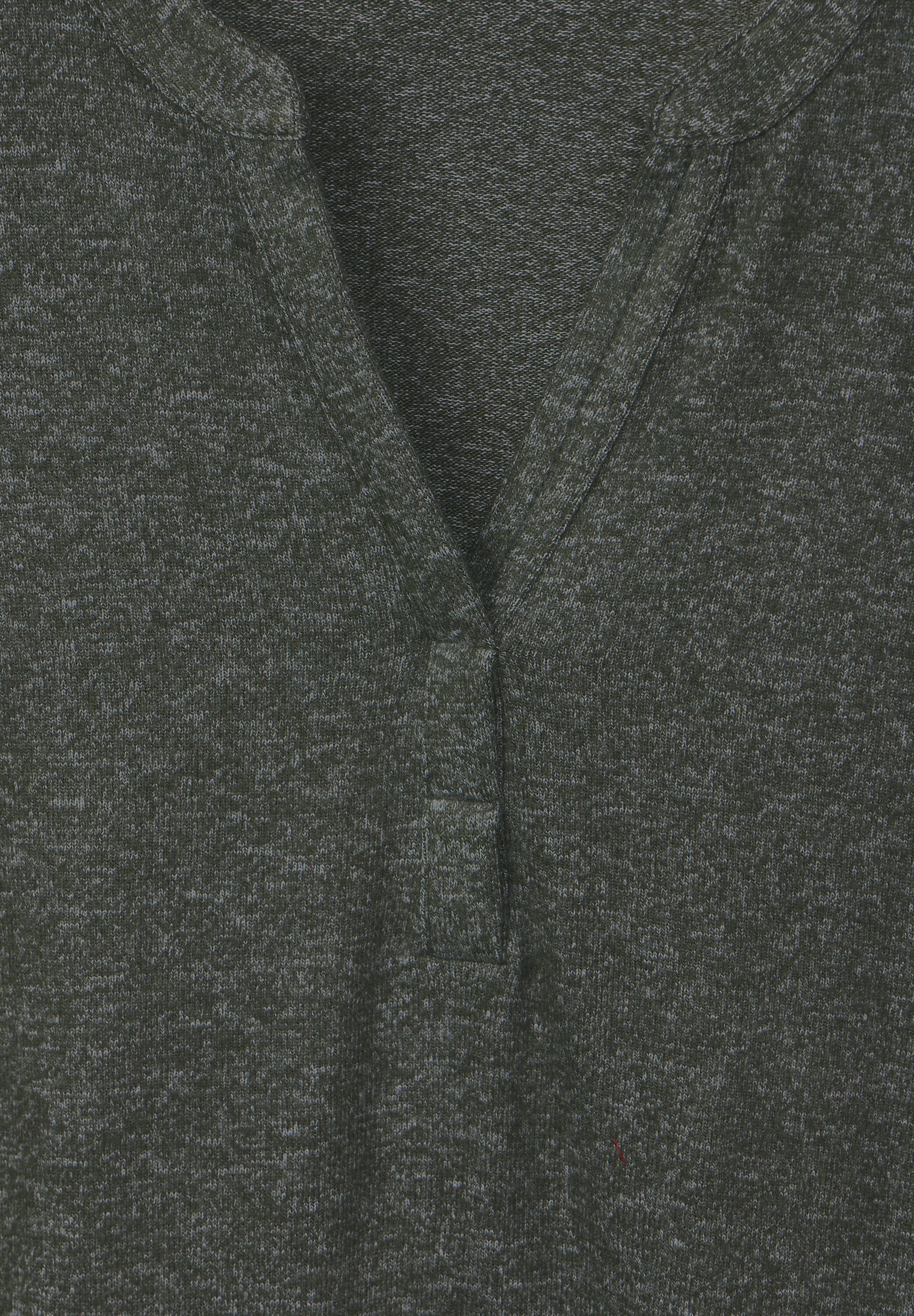CECIL Langarmshirt in Dynamic Khaki Melange im SALE reduziert B320787-15613  - CONCEPT Mode