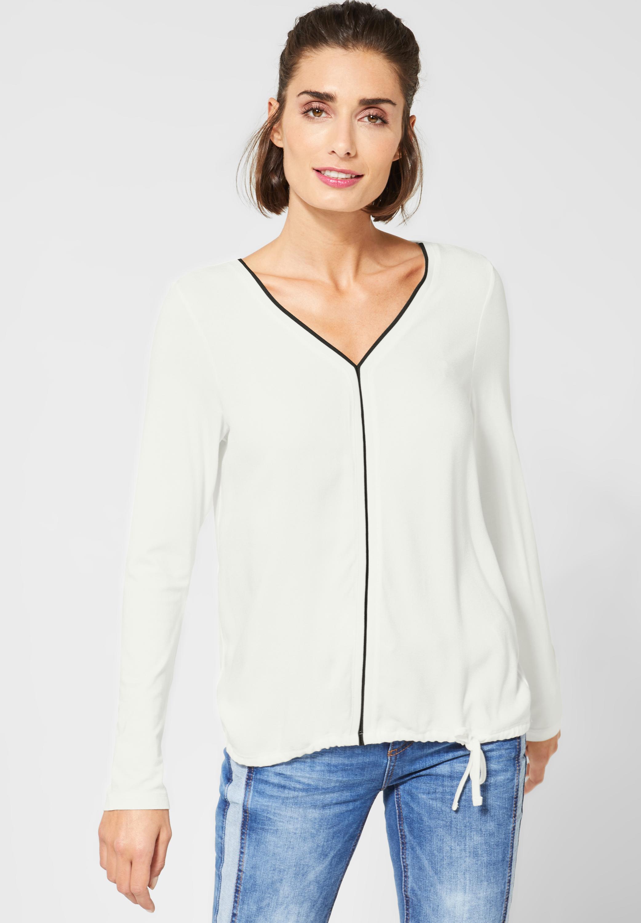 Street One Langarmshirt Ayla Off - CONCEPT Mode in A314323-10108 White