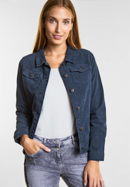 CECIL - Coole Cord Jacke in Smoky Blue