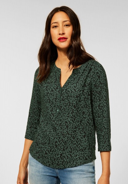 Street One - Bluse mit Print in Bright Olive