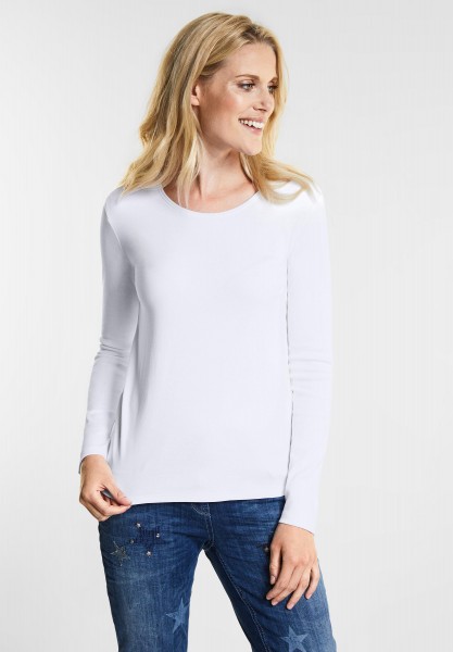 CECIL - Organic Baumwoll Shirt Pia in White