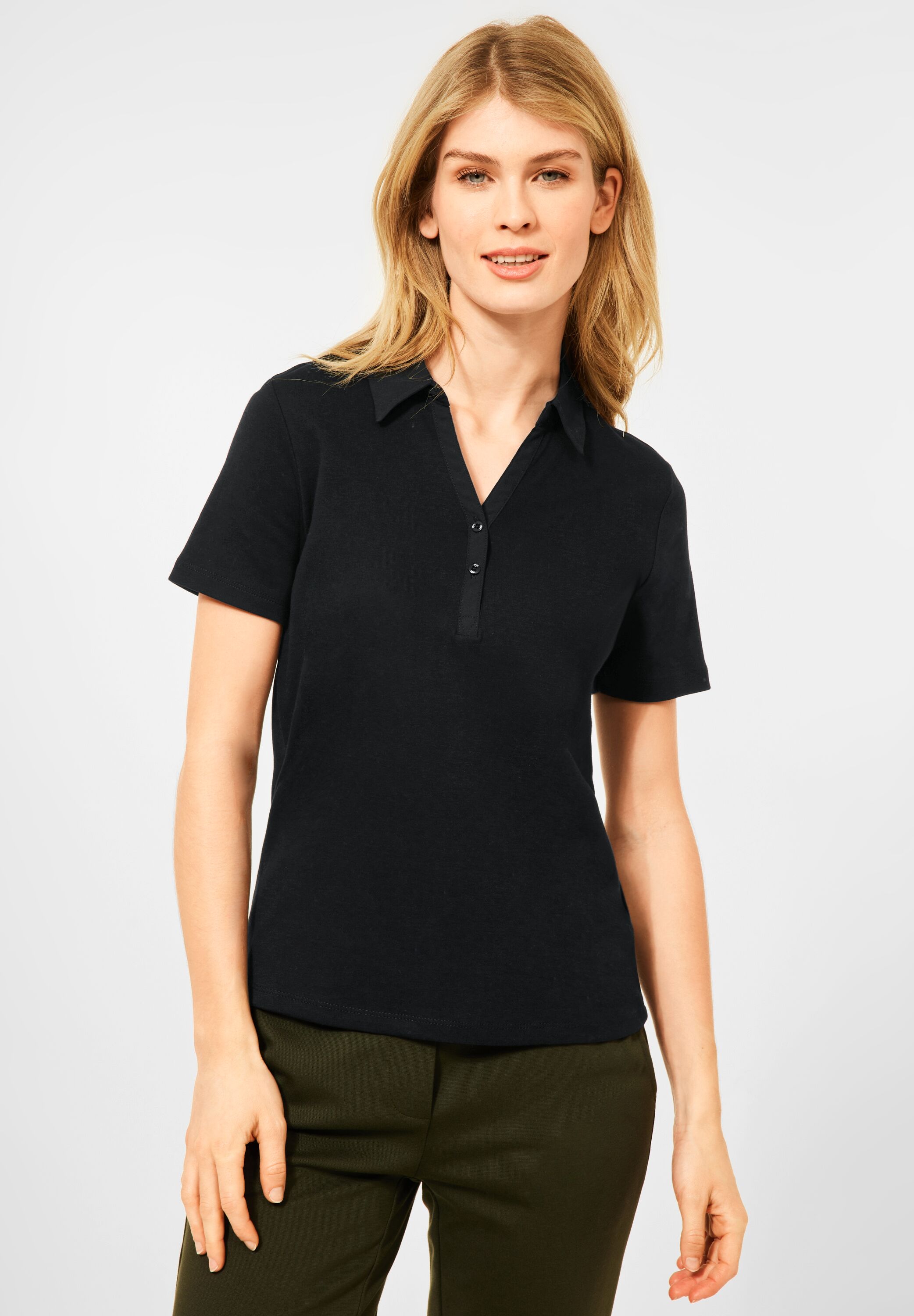 CECIL Poloshirt in Black - reduziert CONCEPT B317622-10001 SALE im Mode