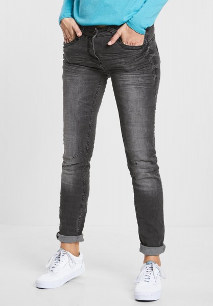 CECIL - Tight Fit Denim Charlize in Mid Grey Used Wash