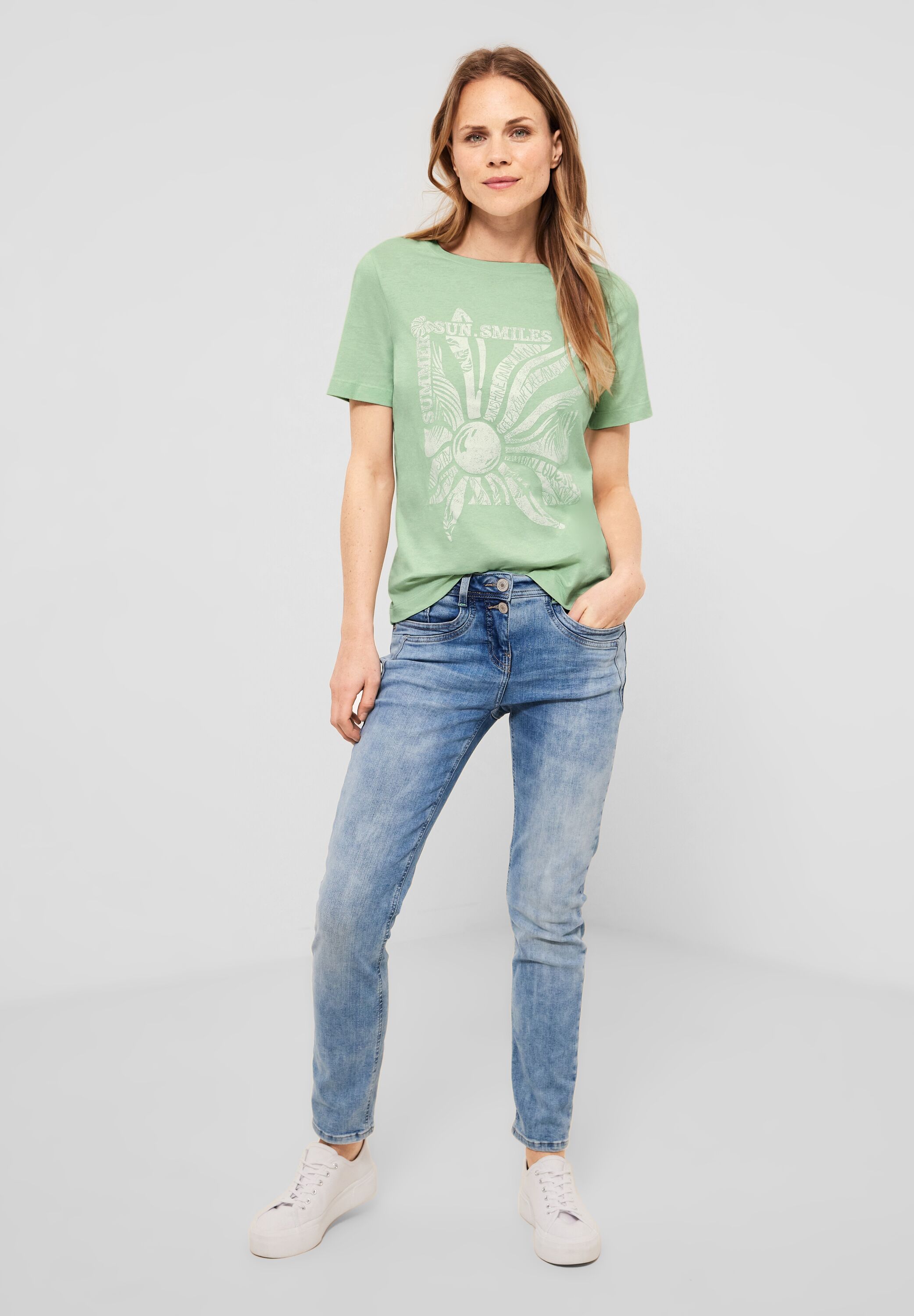 CECIL T-Shirt in im Green Fresh SALE CONCEPT Salvia reduziert B320051-24851 Mode 