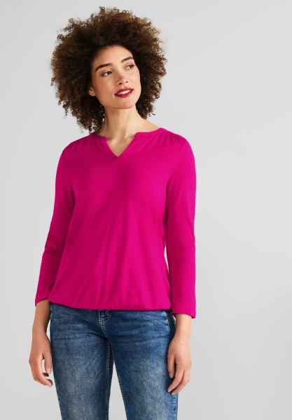 Street One Jersey Shirt mit 3 4 Ärmel in Nu Pink