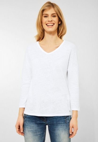 CECIL - Shirt mit 3/4 Ärmel in White