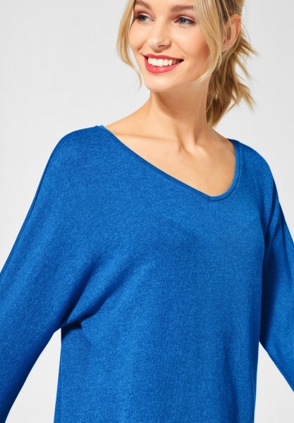 Street One - Basic Shirt Ellen in Active Blue Melange