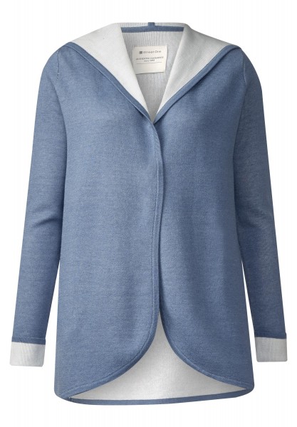 Street One Strickjacke mit Kapuze Anina in Nordic Blue