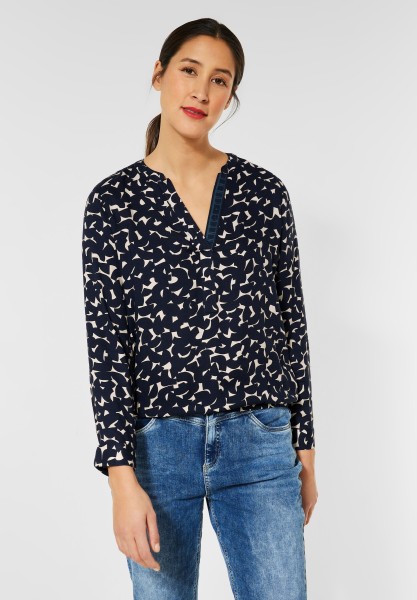 Street One - Print Bluse in Deep Blue