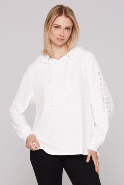 SOCCX Strukturierter Hoodie in Opticwhite