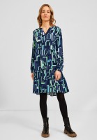 CECIL - Kleid mit Allover Print in Deep Blue
