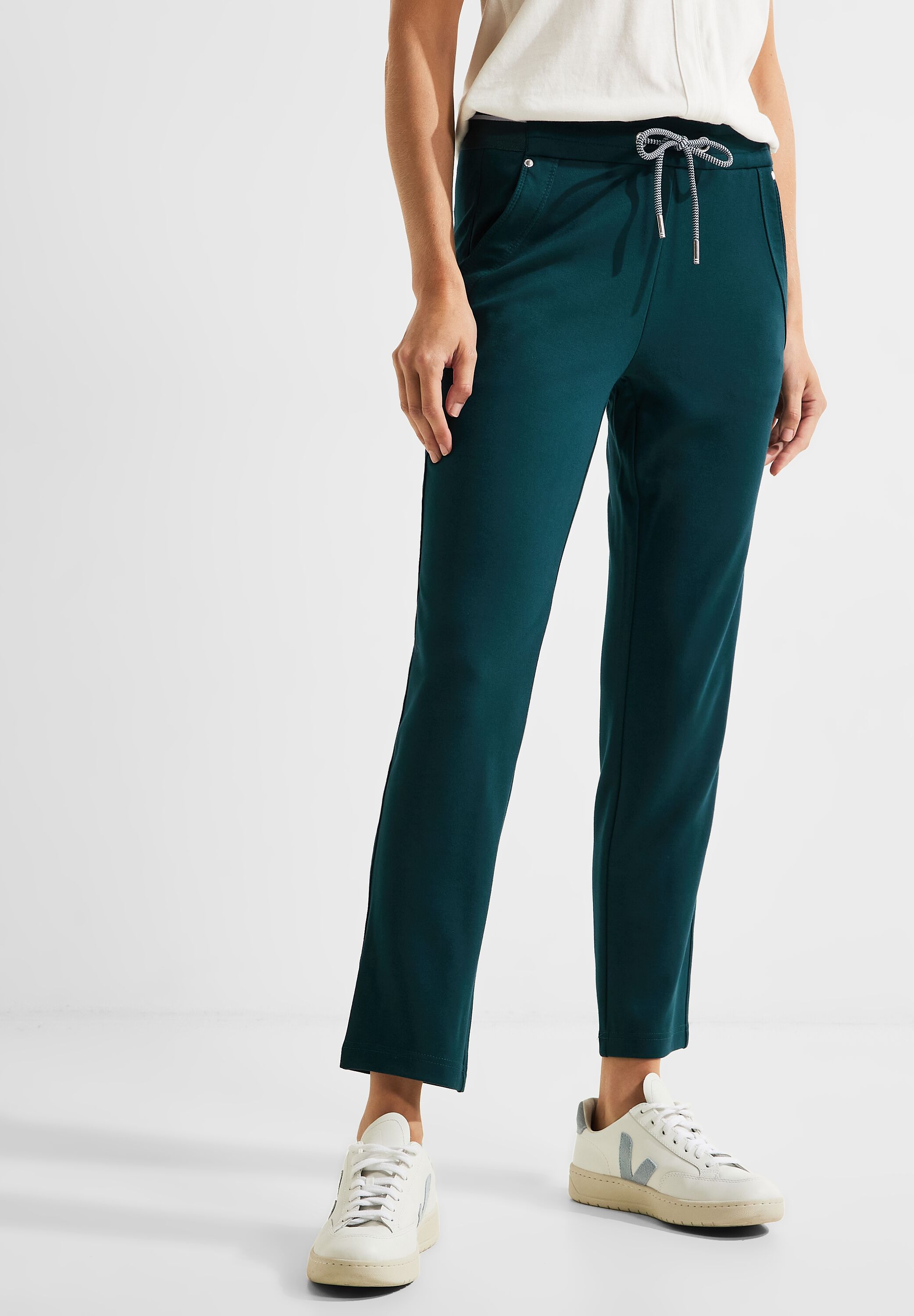 CECIL Joggpant Tracey in Deep Lake Green im SALE reduziert B376689-14926 -  CONCEPT Mode
