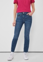 Cecil Slim Fit Jeans in Mid Blue Wash