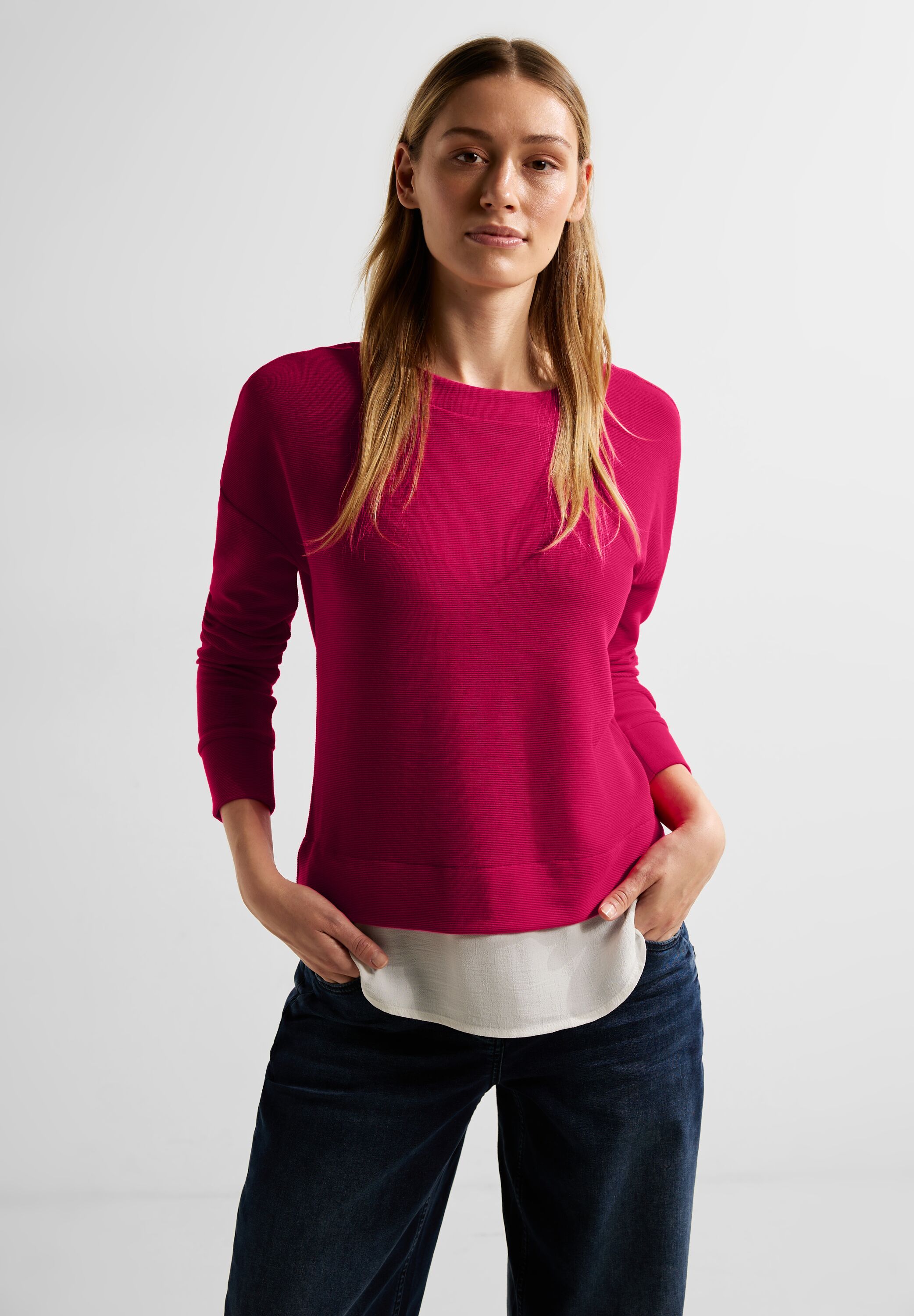 CECIL Langarmshirt in Cosy Coral im SALE reduziert B320559-15068 - CONCEPT  Mode