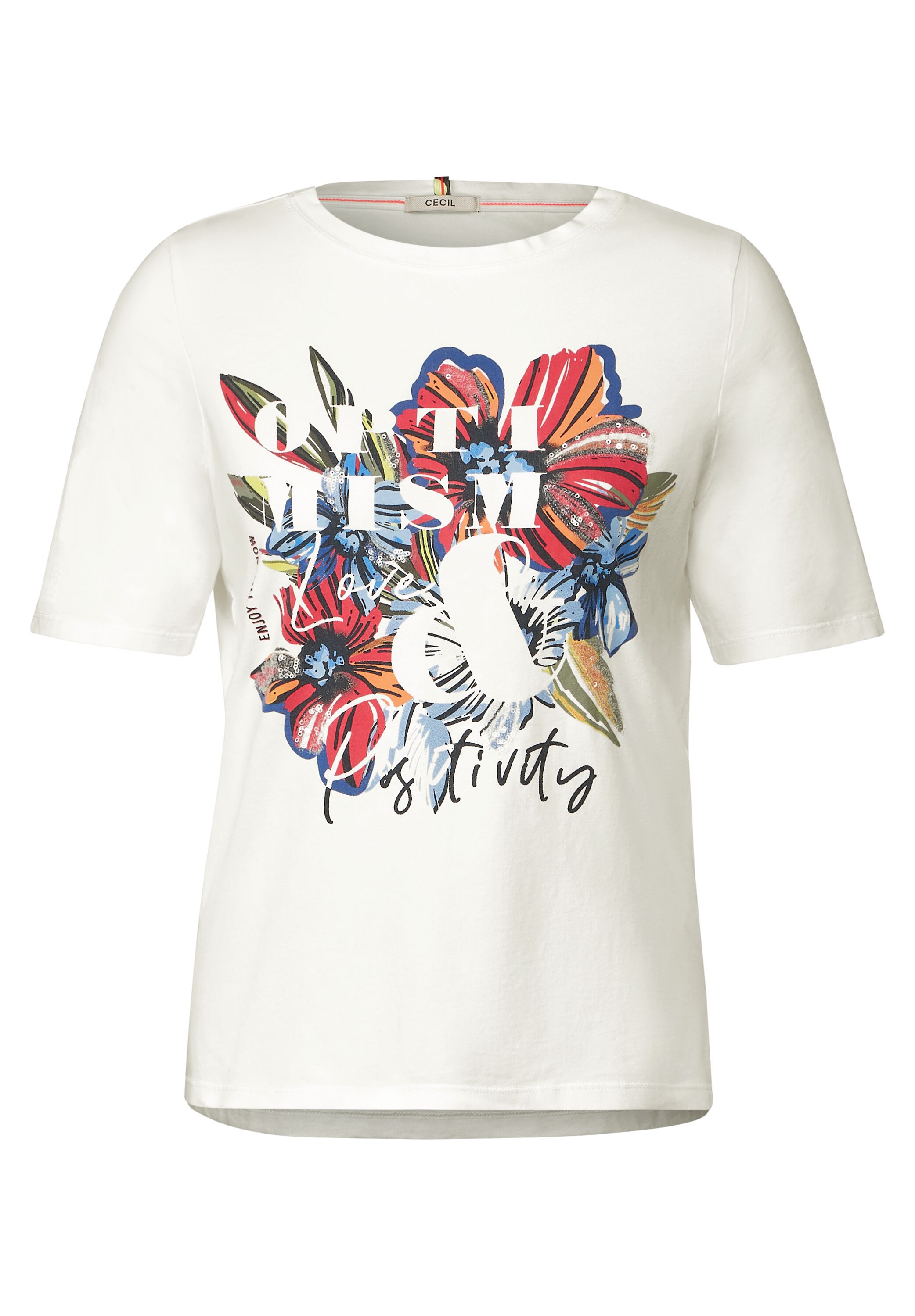 CECIL T-Shirt in Vanilla White im SALE reduziert B319634-33474 - CONCEPT  Mode | T-Shirts