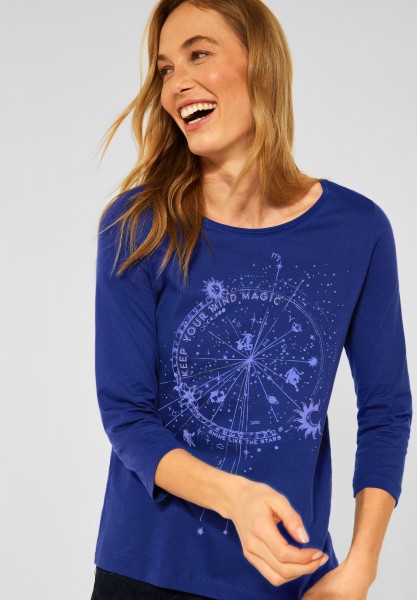 CECIL - Shirt mit Tierkreiszeichen in Cosmic Blue