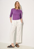Cecil Basic T-Shirt in Unifarbe in Iced Violet