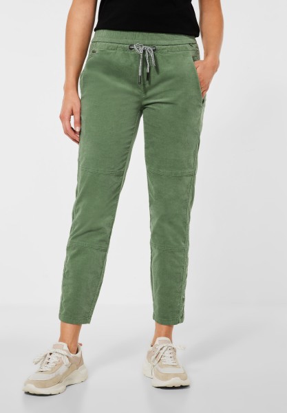 Street One - Loose Fit Cordhose in Novel Green