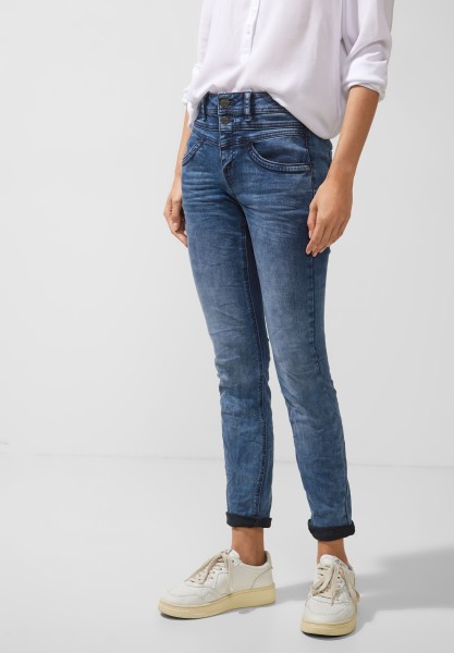 Street One Slim Fit Jeans in Dark Indigo Random Wash