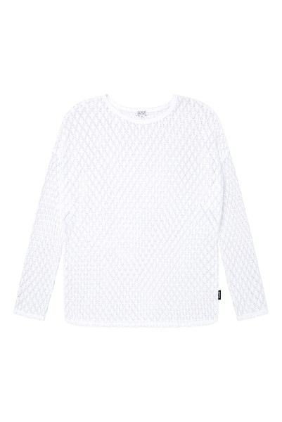 SOCCX Sweatshirt mit Lochmuster in Opticwhite