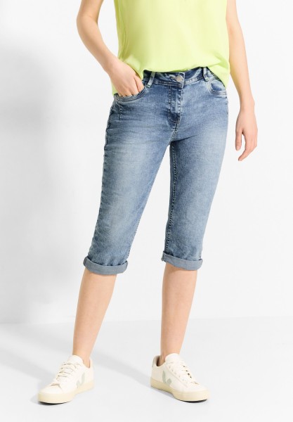 Cecil Jeans Capri Hose in Light Blue Wash