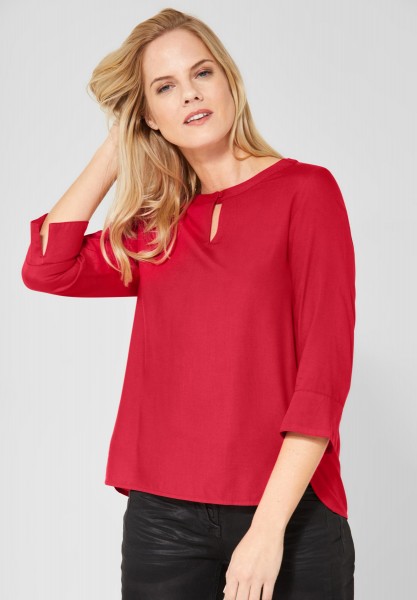 CECIL - Basic Bluse in Tomato Red