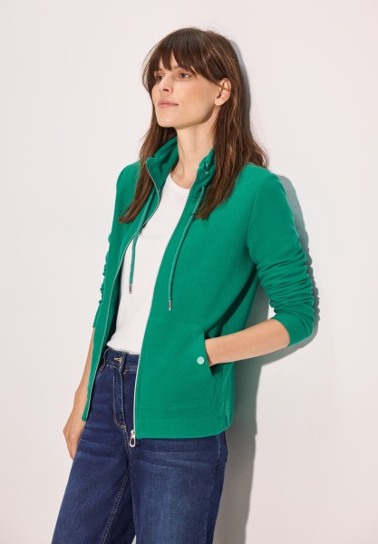 Cecil Leichte Sweatjacke in Malachite Green