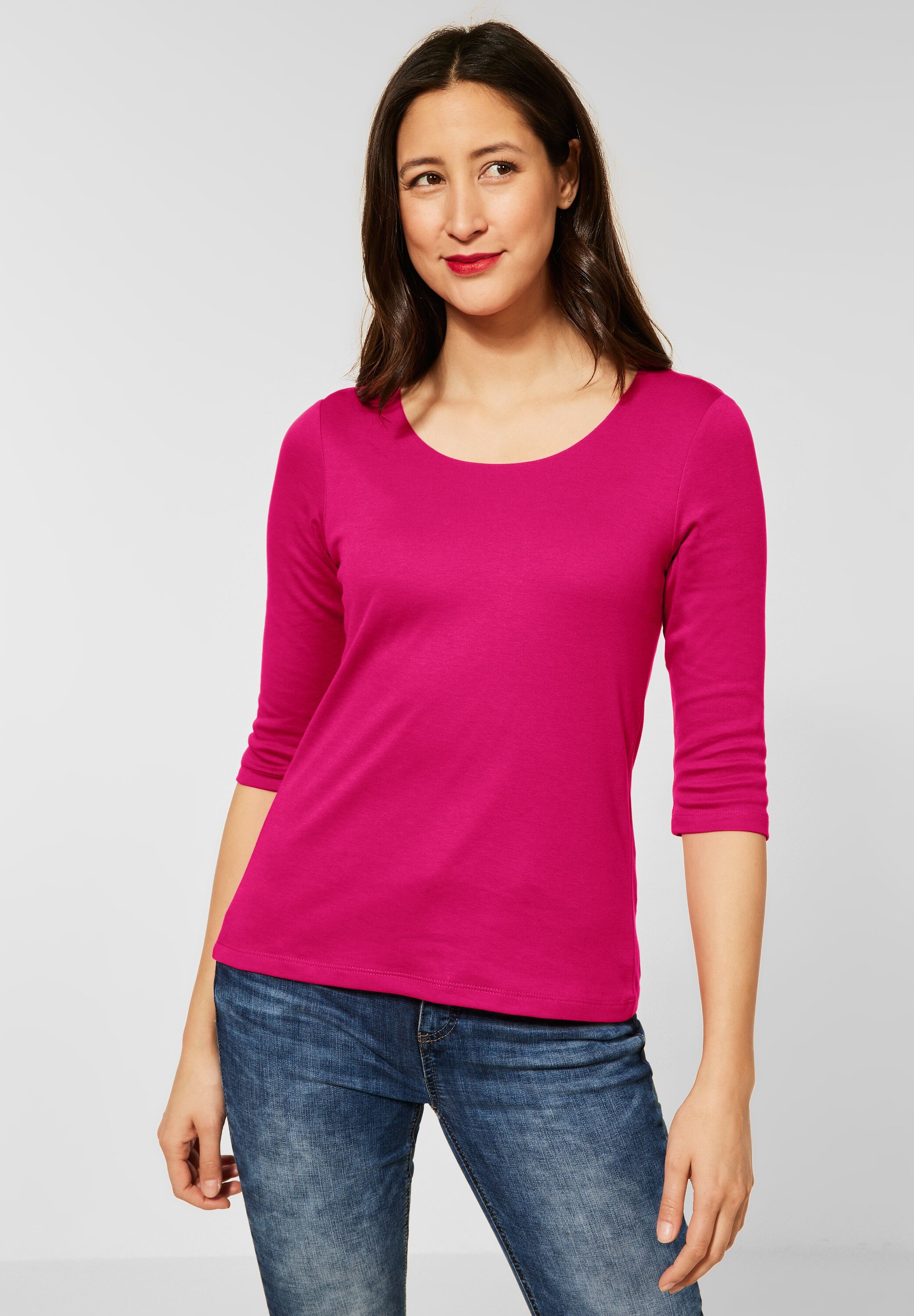 Basic Shirt in Powerful Pink von Street One online kaufen