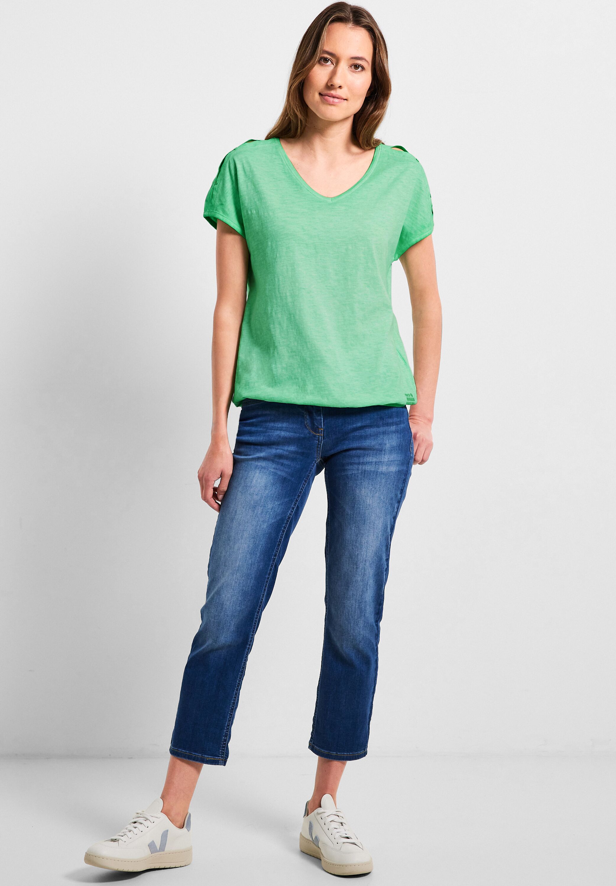 CECIL T-Shirt in Fresh Green SALE B320028-14794 - Mode reduziert CONCEPT im