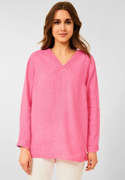 CECIL - Bluse in Leinen in Soft Neon Pink
