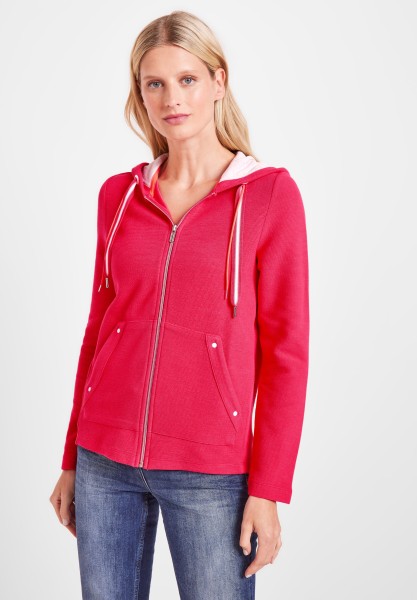 Cecil Kapuzen Shirtjacke in Strawberry Red